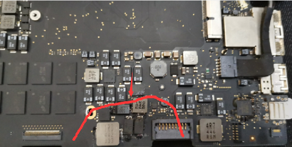 苹果MacBook Pro 1502笔记本不触发不开机维修 图3