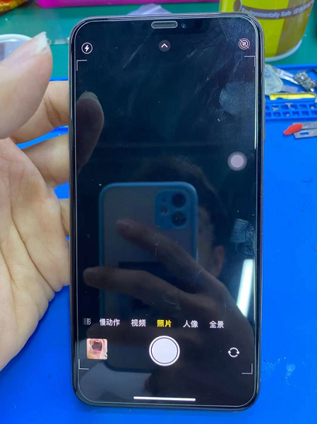 iPhone XS MXA手机前置摄像头打不开,面容id不能用维修 图1
