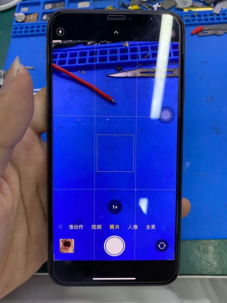 iPhone XS MXA手机前置摄像头打不开，面容id不能用维修 图2