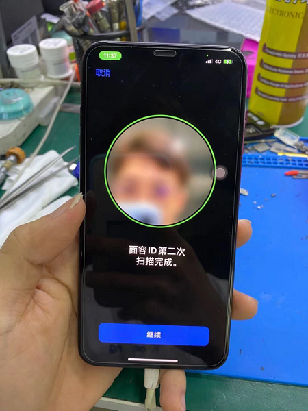 iPhone XS MXA手机前置摄像头打不开,面容id不能用维修 图6
