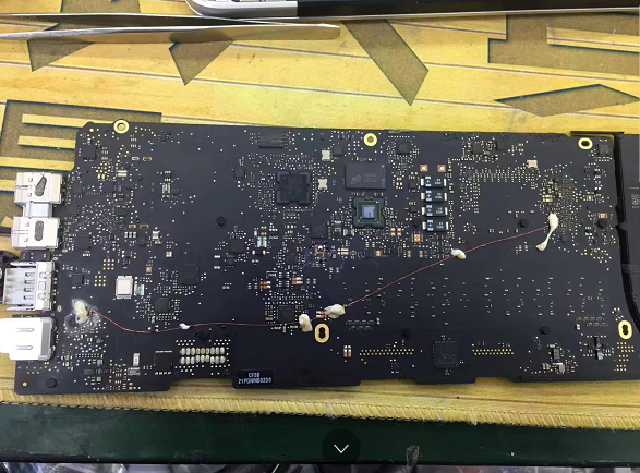 迅维远程学员分享：MacBook Pro A1502进水不开机挖坑维修