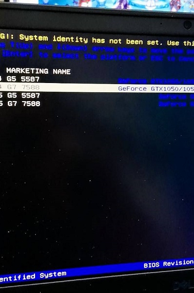 Dell G7 7588 notebook cannot be started for repair