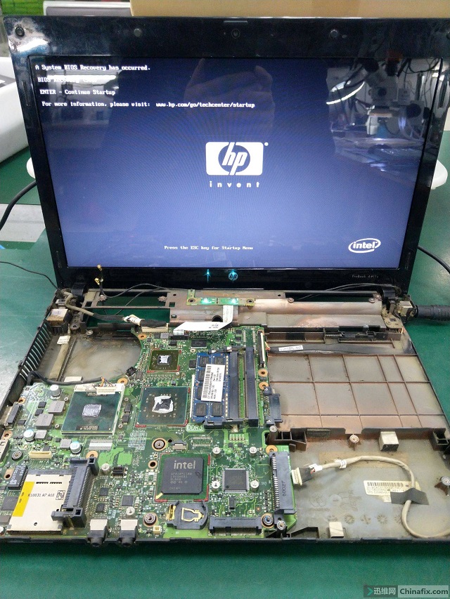 迅维远程学员分享：HP 4411S笔记本不开机维修
