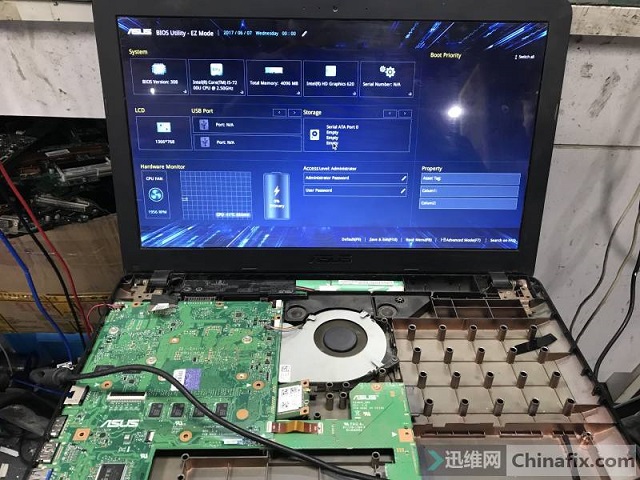 迅维实地学员分享：ASUS X540UP笔记本不开机维修