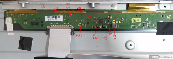 AOC 236LM00032冠捷曲面显示器上电无反应维修 图3