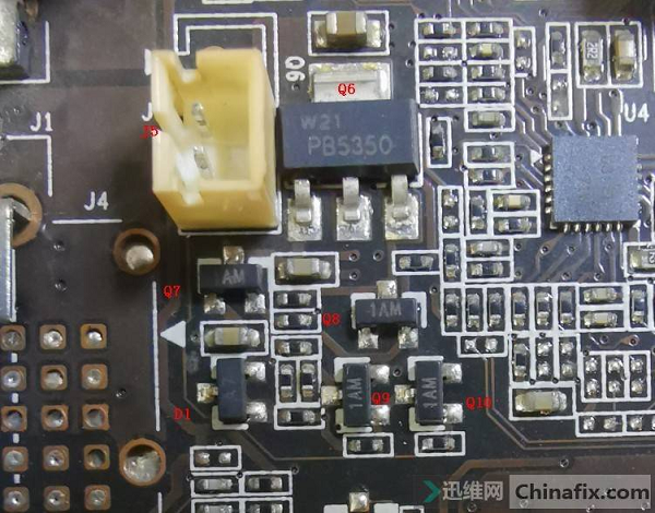 铭瑄GTX650显卡风扇不转维修 图4