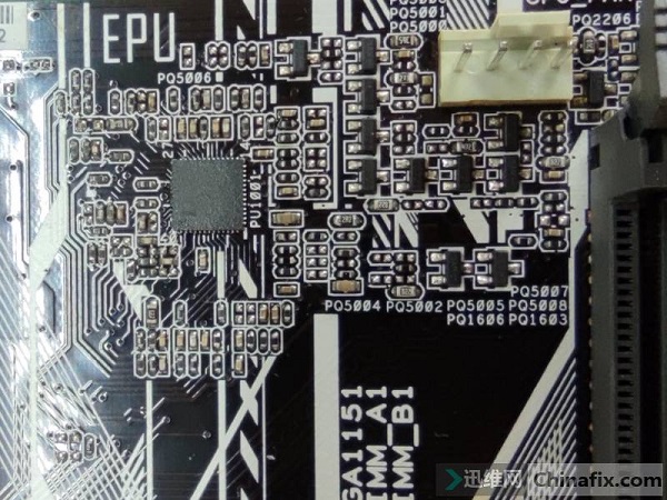 迅维培训学员分享：华硕B250M-K主板不出CPU供电维修 图2
