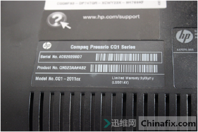 迅维实地学员分享：HP CQ1-2011CX笔记本USB接口失灵维修