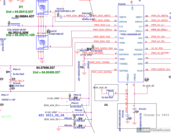 惠普DA0R13MB6E1笔记本不出3V5V维修 图3