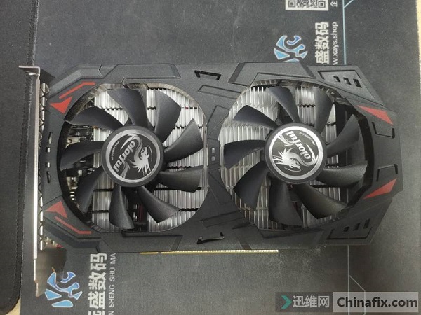 七彩GTX1050TI显卡不显示，无独立供电维修 图1