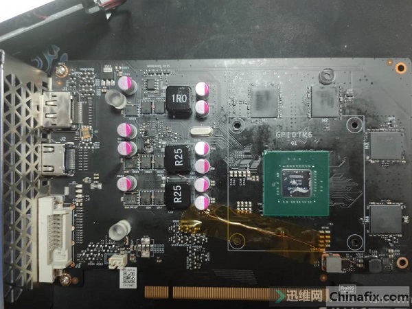 七彩GTX1050TI显卡不显示，无独立供电维修 图6